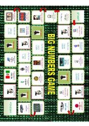English Worksheet: Big Numbers Game