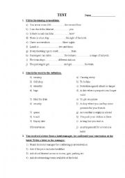 English Worksheet: Test on business vocabulary