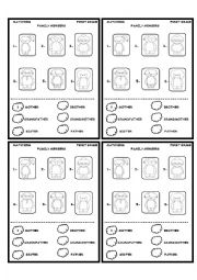 English Worksheet: FAMILY MEMBERS