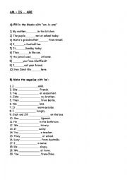 English Worksheet: to be present