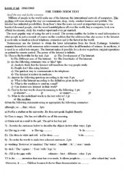 English Worksheet: internet