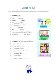 English Worksheet: Verb to be excersices