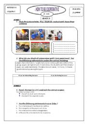 English Worksheet: MODULE 6 / L 3  : HOW TO BE COOPERATIVE / 