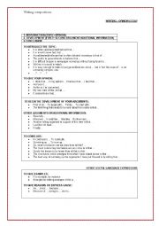 English Worksheet: Writing an opinion essay