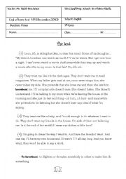English Worksheet: Devoir de synthse n1