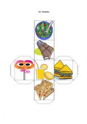 English Worksheet: Food dice