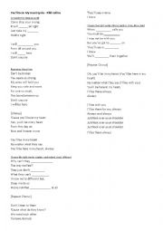 English Worksheet: Youll be in my heart