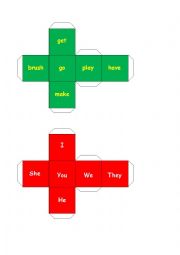 English Worksheet: dices - different grammar structures