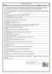 English Worksheet: Rephrasing (4) 11th (several grammar structures)(With KEY)