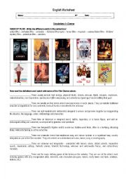 English Worksheet: Cinema