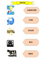 English Worksheet: MATCHING