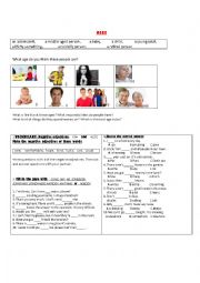 English Worksheet: AGES