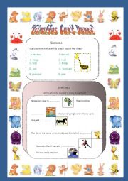English Worksheet: GIRAFFES CANT DANCE.2