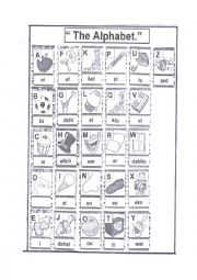 English Worksheet: the alphabet