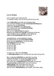 English Worksheet: Lies song by Titanium