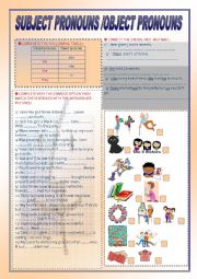 subject pronouns/object pronouns