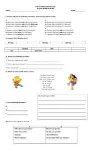 English Worksheet: Verb to be, verb to have and adjectives 