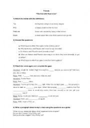 English Worksheet: Friends Worksheet 