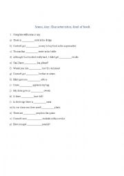 English Worksheet: Some Any Characteristics