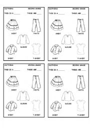 English Worksheet: clothing