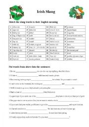 English Worksheet: Irish Slang