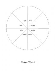English Worksheet: Colour wheel