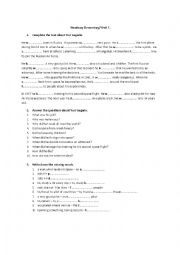 English Worksheet: Simple Past Tense