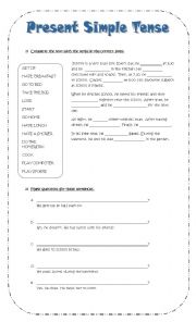 English Worksheet: Present Simple