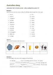 English Worksheet: Australian slang