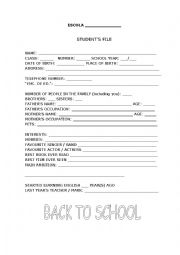 English Worksheet: Students File