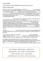 English Worksheet: creepy crawlies listening exercise