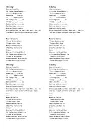 English Worksheet: oh darling