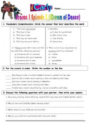 English Worksheet: iCarly S1E3 iDream of Dance worksheet