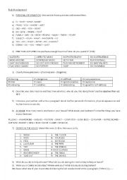 English Worksheet: Assignment