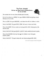 English Worksheet: Farm animals worksheet