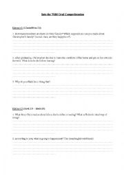 English Worksheet: Into the wild film worksheet