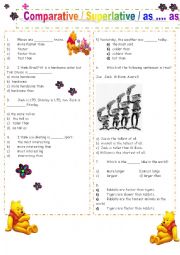 English Worksheet: COMPARATIVE SUPERLATIVE AS ... AS