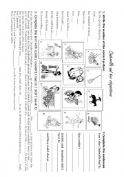 English Worksheet: Cinderella and her stepsisters