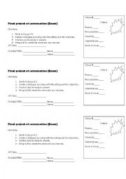 English Worksheet: final project