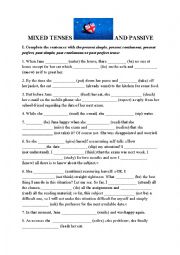 English Worksheet: Mixed Tenses and Passive