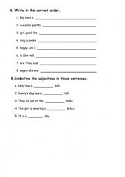 English Worksheet: grammar test