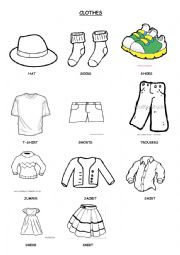 English Worksheet: Clothes