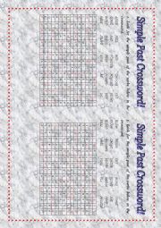 English Worksheet: SIMPLE PAST CROSSWORD