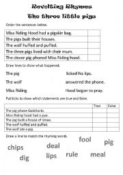 English Worksheet: Revolting rhymes