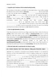 English Worksheet: language