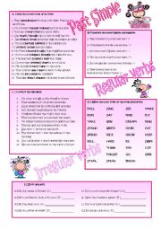 English Worksheet: Past Simple- regular and irregular verbs