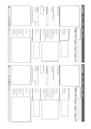 English Worksheet: facebook profile