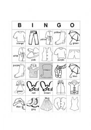 English Worksheet: Bingo Colors