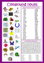 English Worksheet: Compound nouns