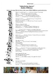 English Worksheet: Advertising Space - Robbie Williams